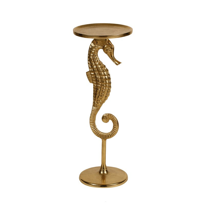Seahorse Base Aluminum Side Table - Gold media 4