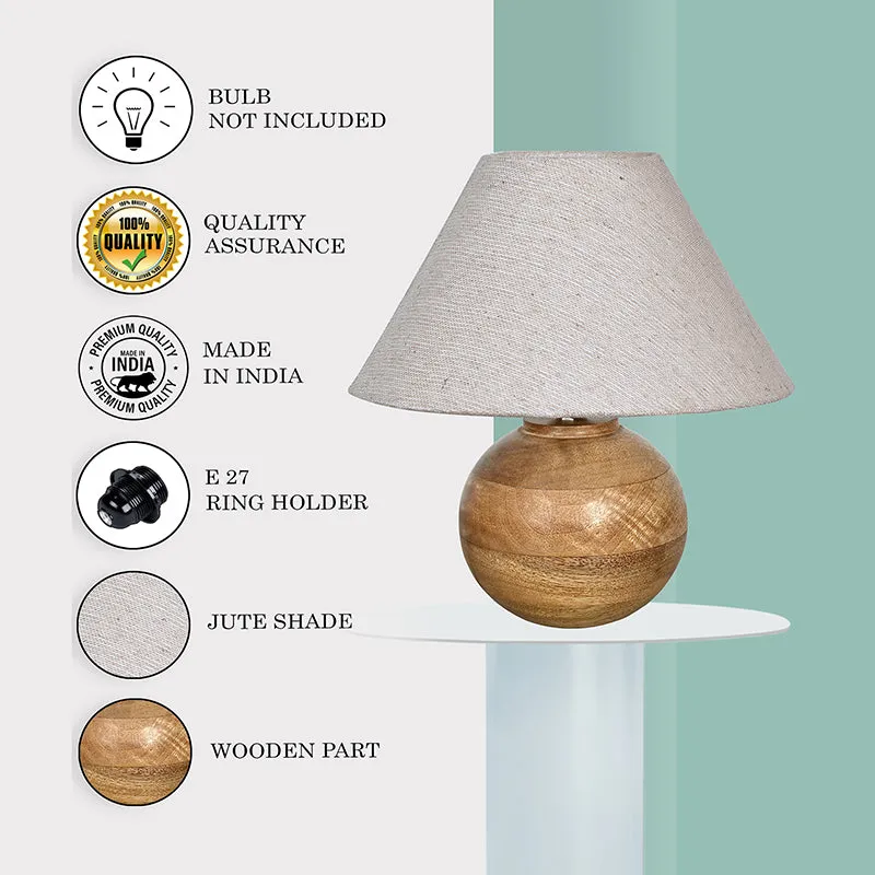 Lark Sphere Fabric Table Lamp - Ivory,Brown media 5