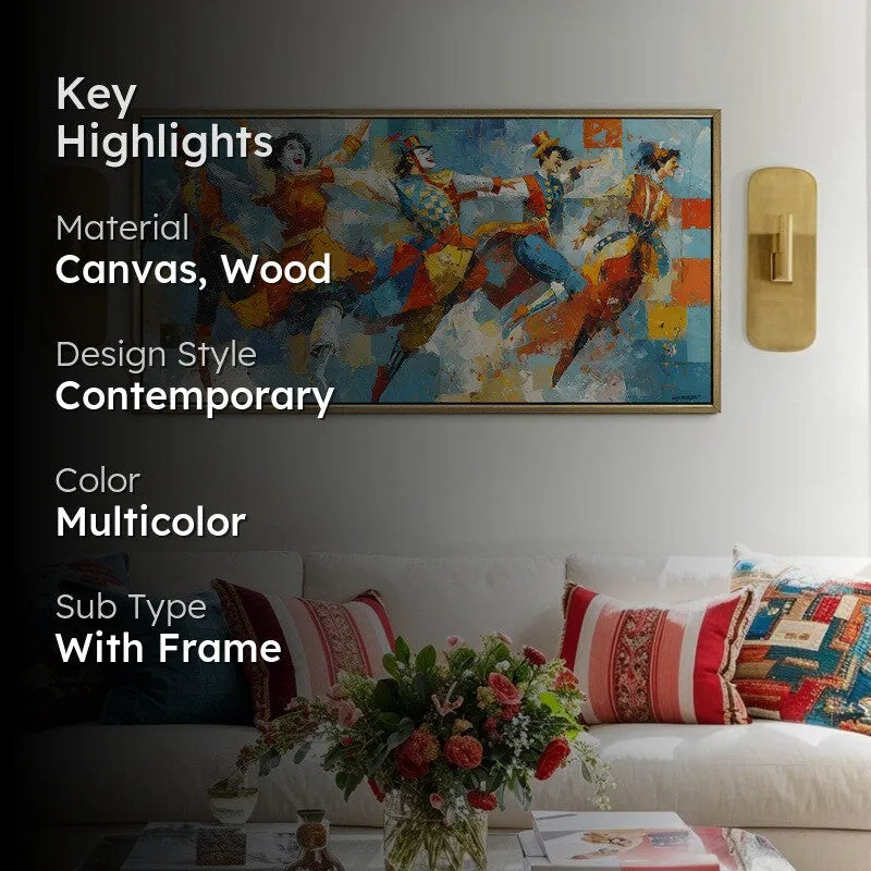 Jubilant Canvas Wall Painting With Frame media 2