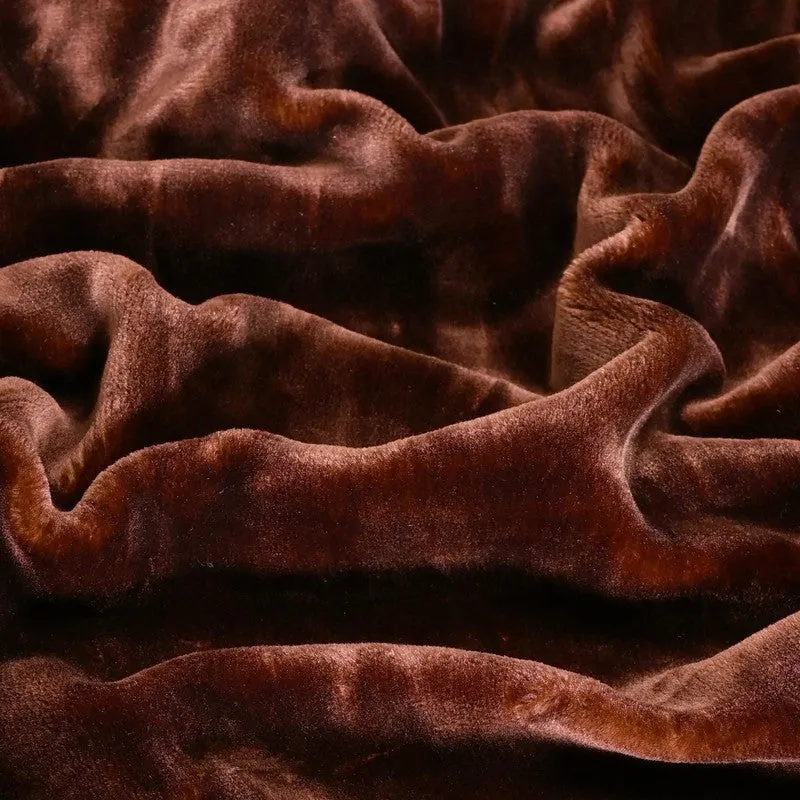 Sarva Polyester Solid Blanket - Brown media 5