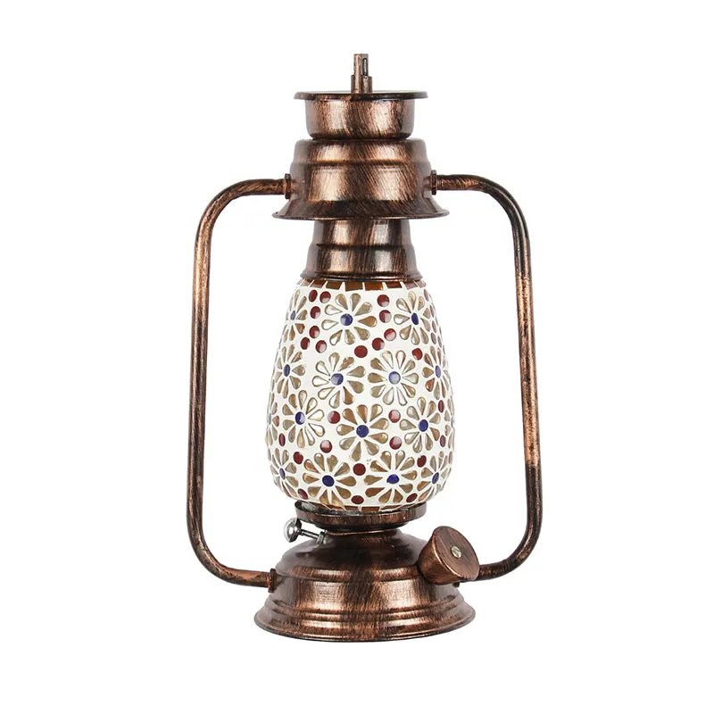 Admya Mosaic Lantern Iron Wall Lamp - Copper media 8