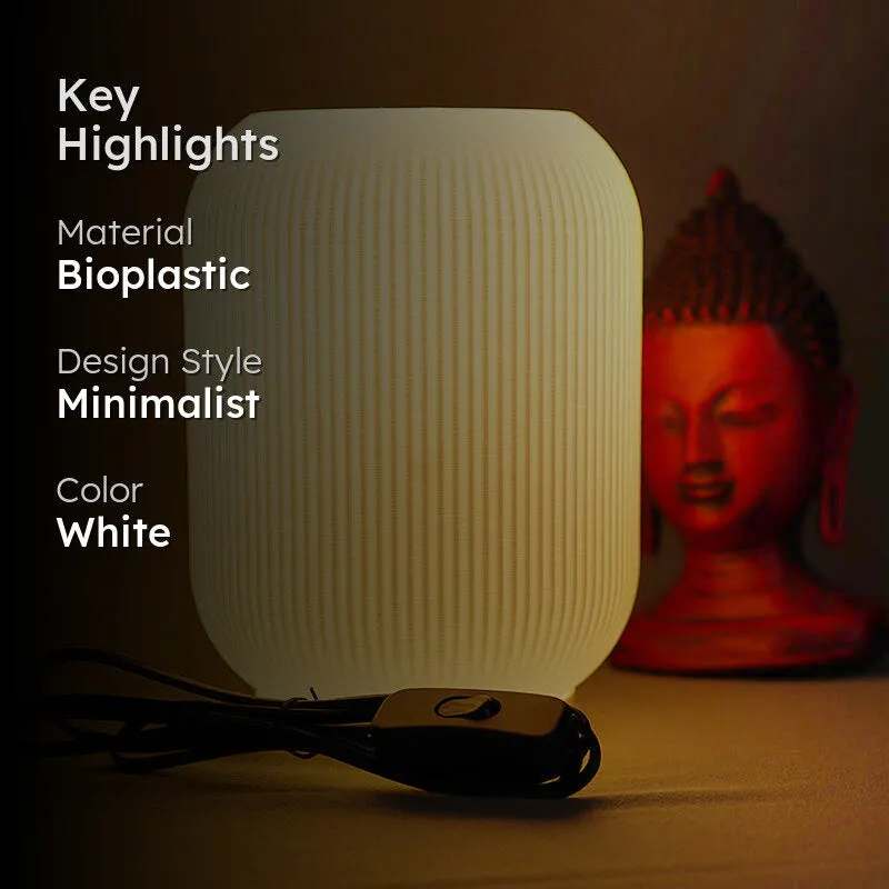 Glow Earth 3D Printed Table Lamp - White media 2