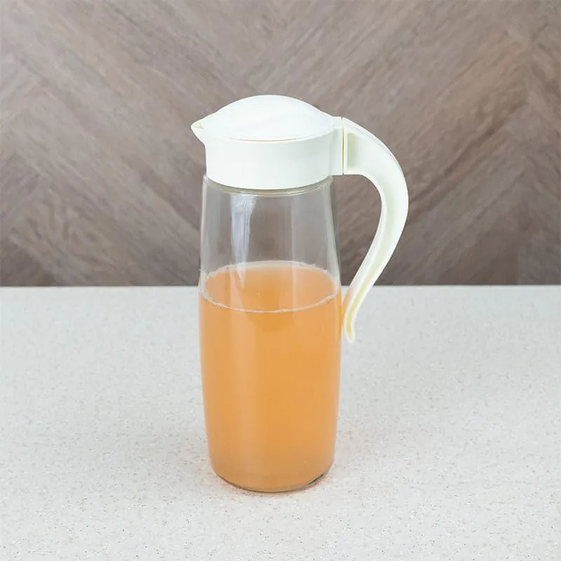 Domana Oval Transparent Jug With Lid (White) - 1600 mL media 4