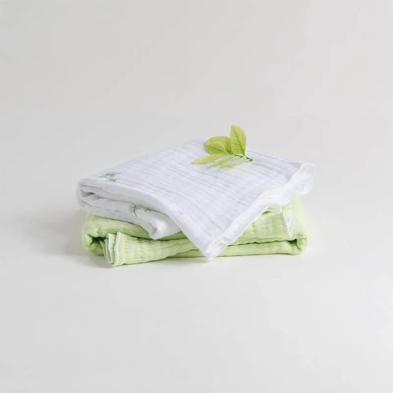Little Maive Baby Bath Towel (Green) - Set Of Two media 4