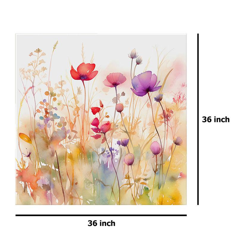 Whimsical Wildflower Meadow Poly Canvas Wall Painting media 8