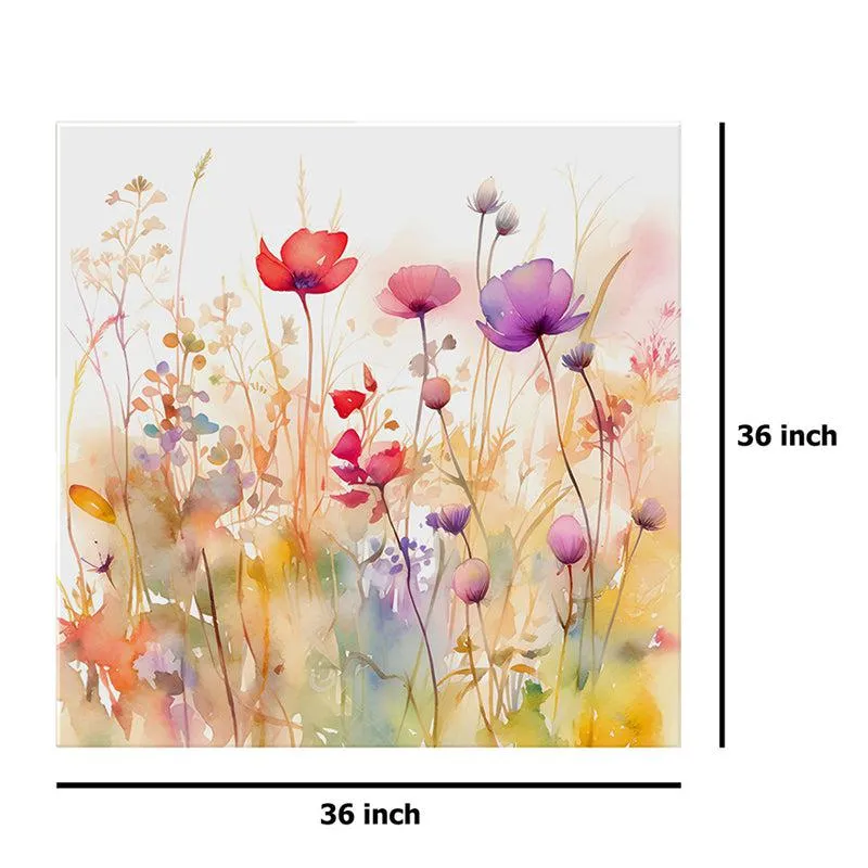 Whimsical Wildflower Meadow Poly Canvas Wall Painting media 8