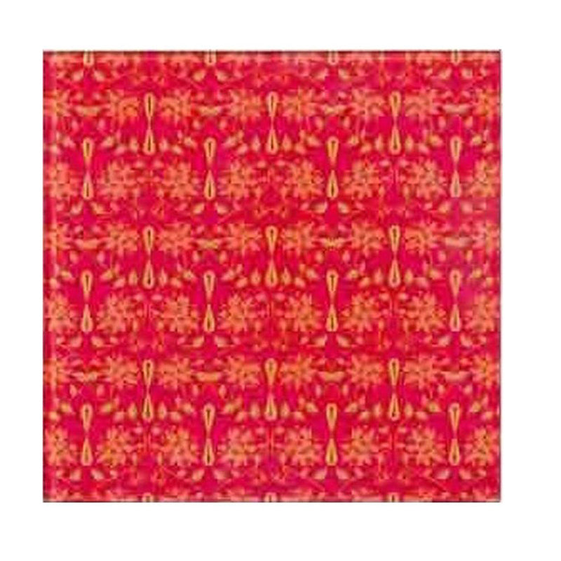 Magnate Mughal Floral Red Square Coaster - Set Of Four media 4