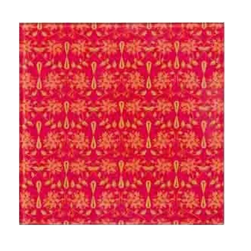 Magnate Mughal Floral Red Square Coaster - Set Of Four media 4