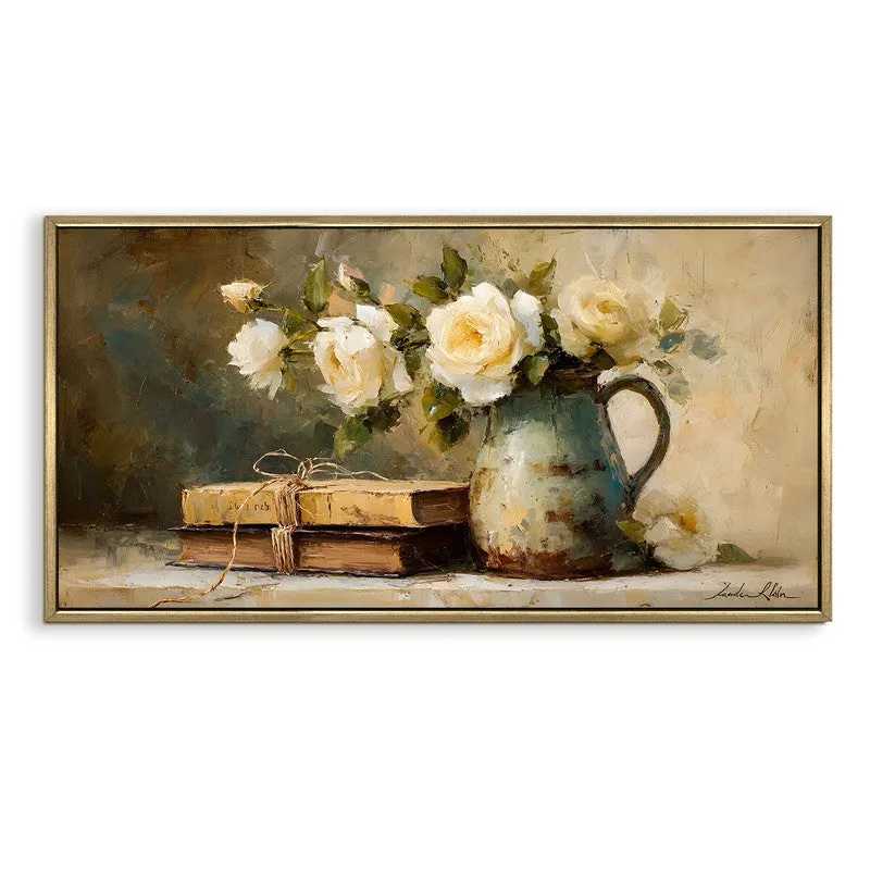 Floral Stillness Canvas Wall Painting With Frame media 3