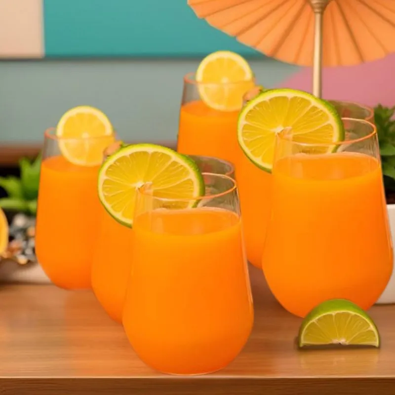 Sunset Amber Highball Glasses(390 mL) - Set Of Six media 1
