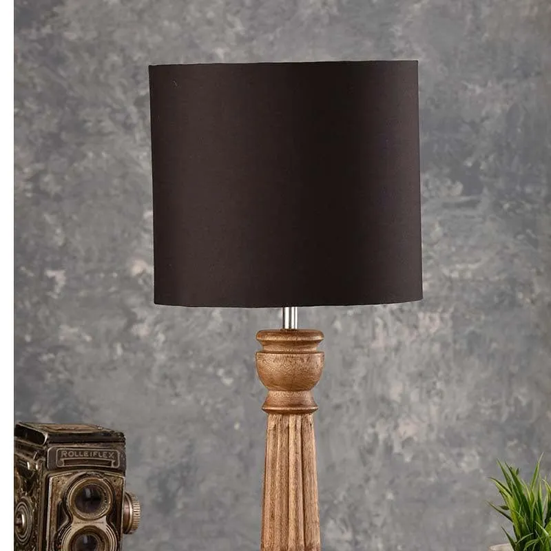 Laze N Lounge Fabric Table Lamp - Black,Brown media 3