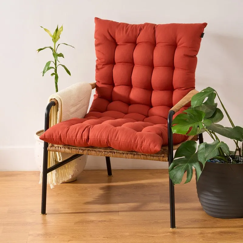Travis Cotton Floor Cushion - Terracotta Brown media 1