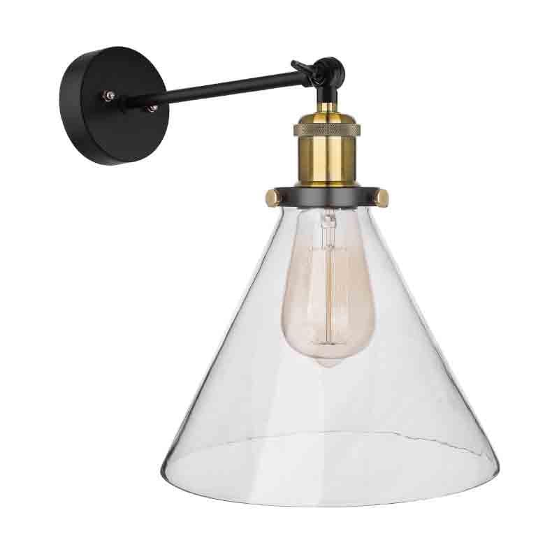 Conica Arm Glass & Metal Wall Lamp - Black media 4