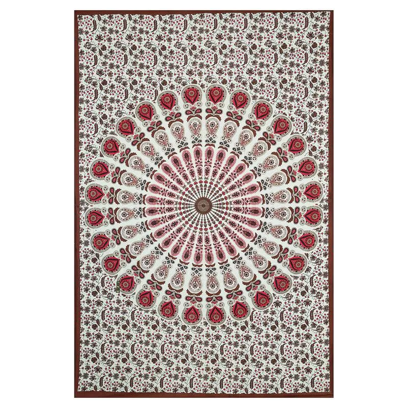 Snigdha Printed Diwan Set (Red) - Six Piece Set media 5
