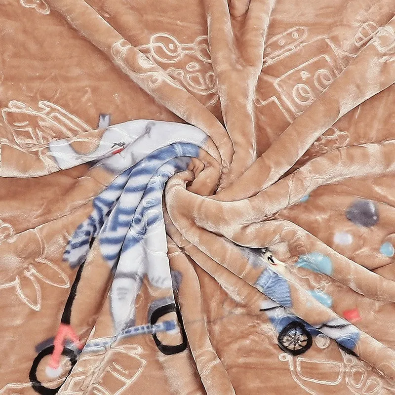 Monte Carlo Zebra Joyride Throw Blanket - 600 GSM media 6