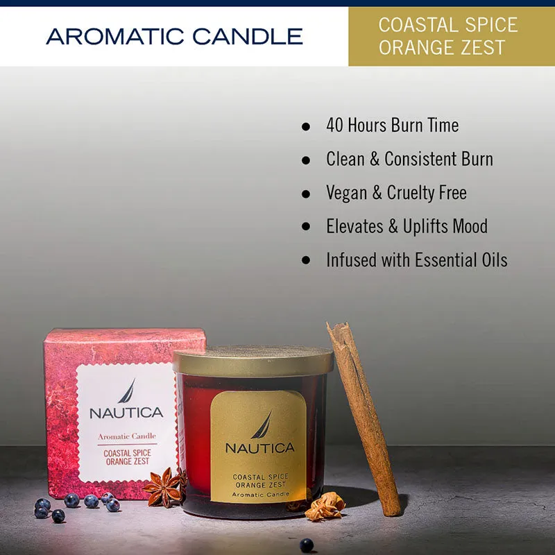 Nautica Mystic Dawn Scented Jar Candle - Coastal Spice & Orange Zest media 8