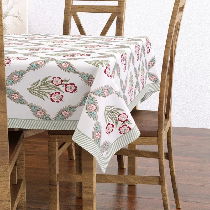 Eleganza Cotton Table Cover - Pink,Green media 3