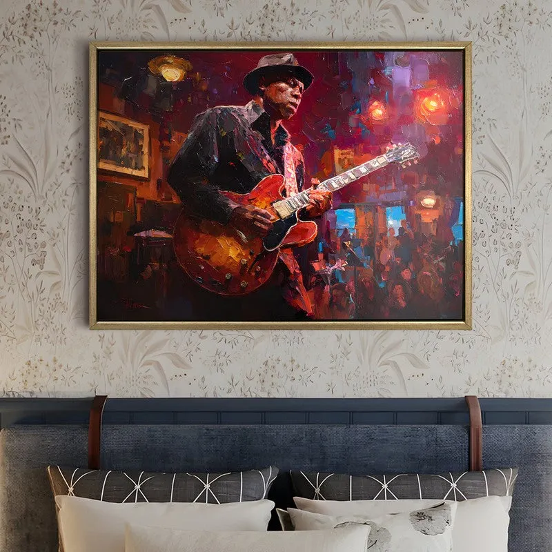 Guitarist Canvas Wall Painting With Frame media 5
