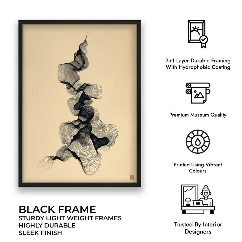 Soft Ascension Archival Paper Wall Painting With Black Frame media 9