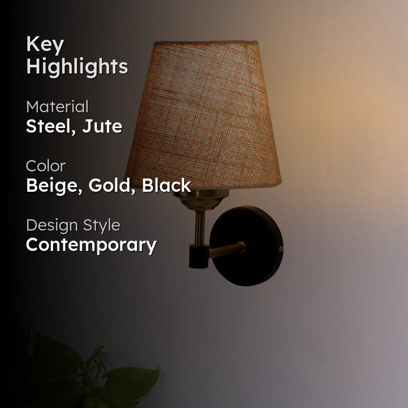 Aquilon Jute Wall Lamp - Beige media 2