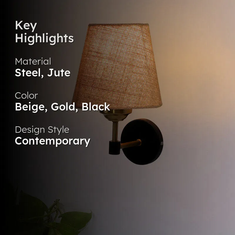 Aquilon Jute Wall Lamp - Beige media 2
