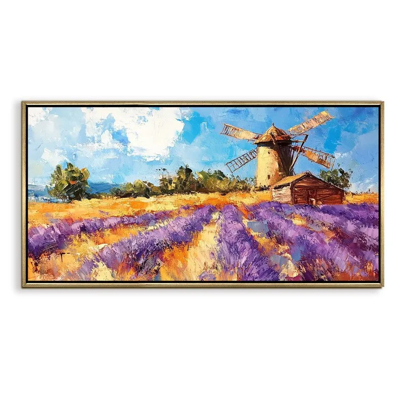 Lavender Breeze Canvas Wall Painting With Frame media 3