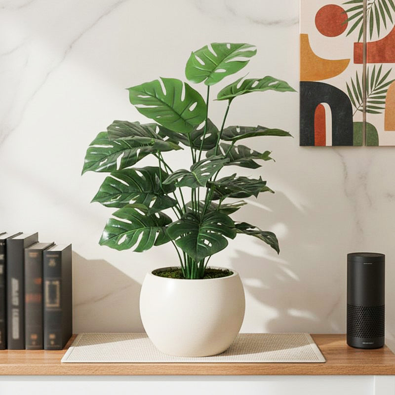 Regal Monstera Artificial Plant Without Pot - 2.3 Feet