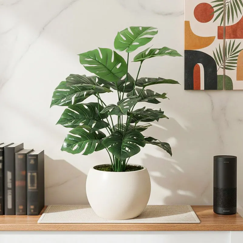 Regal Monstera Artificial Plant Without Pot - 2.3 Feet media 1