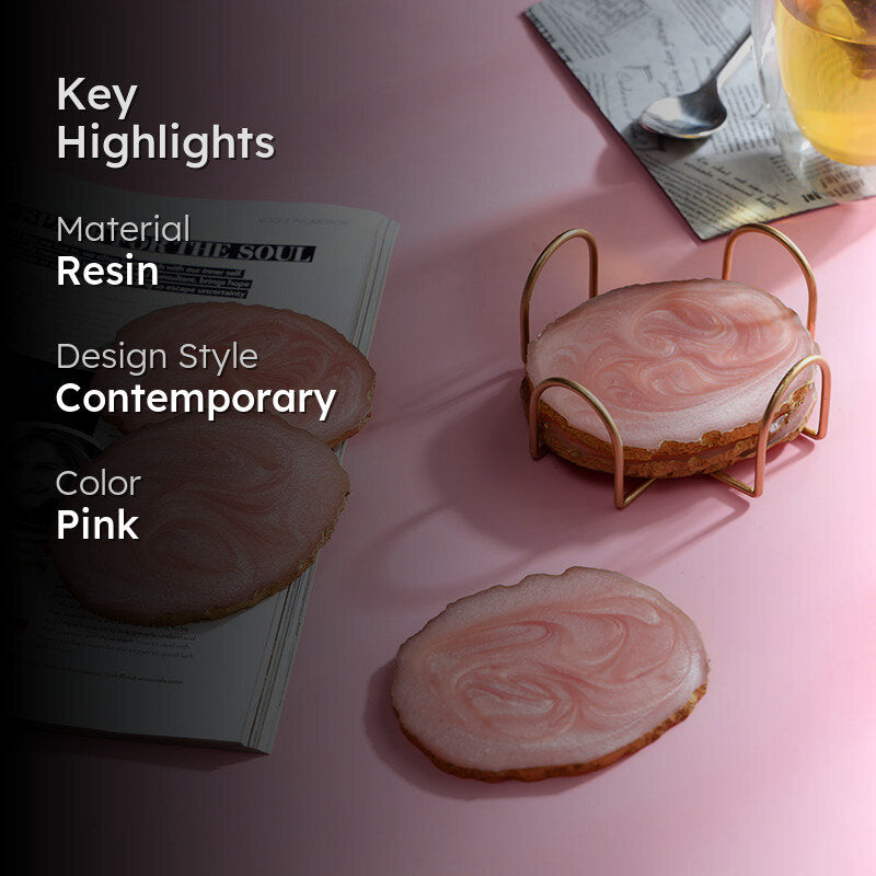 Pietra Resin Coaster - Seven Piece Set media 2