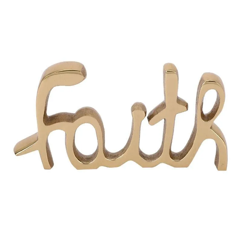 Faith Typography Showpiece - Gold media 5