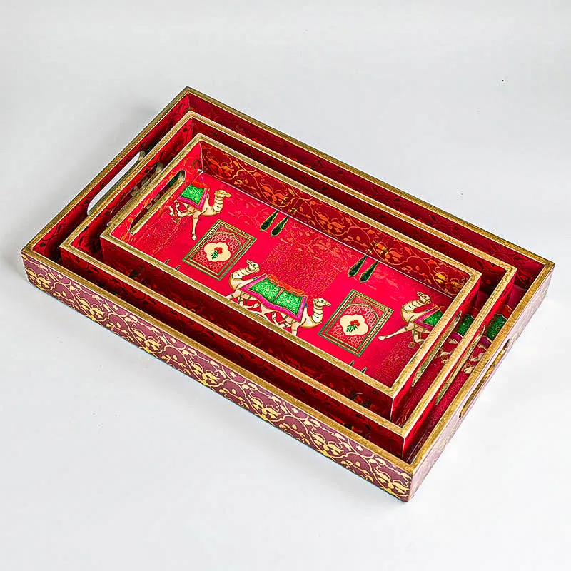 Camel Carriage Serving Tray - Set Of Three media 5