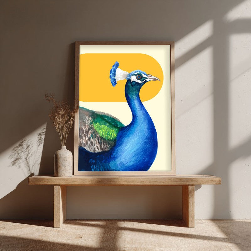 Mayuri Halo Archival Paper Wall Art - Natural Brown Frame