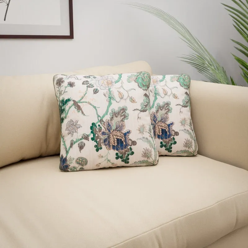 Petal Haven Cotton Cushion Covers - Set Of Two media 5