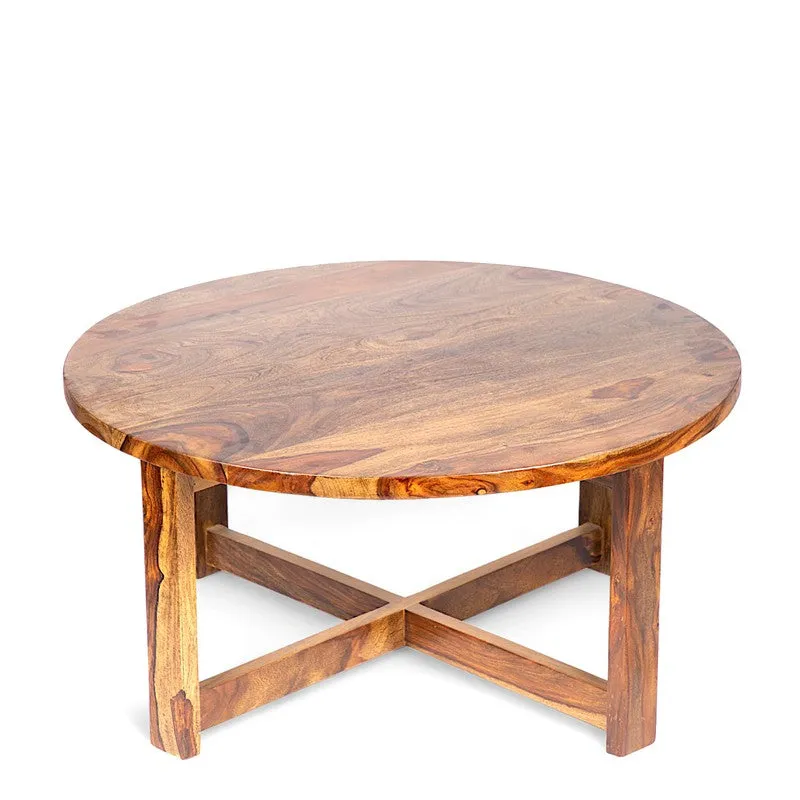 Hervon Sheesham Wooden Center Table with Stools and Cushions (Brown,Beige) - Nine Piece Set media 3