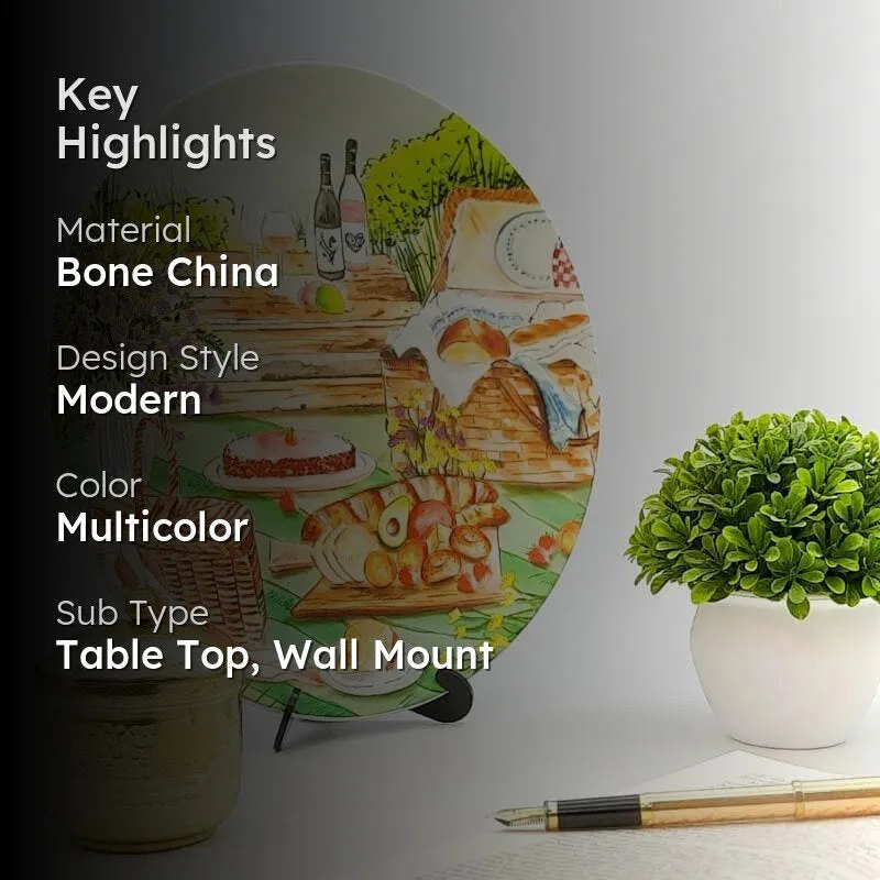 English Theme Breakfast Decorative Plate media 2