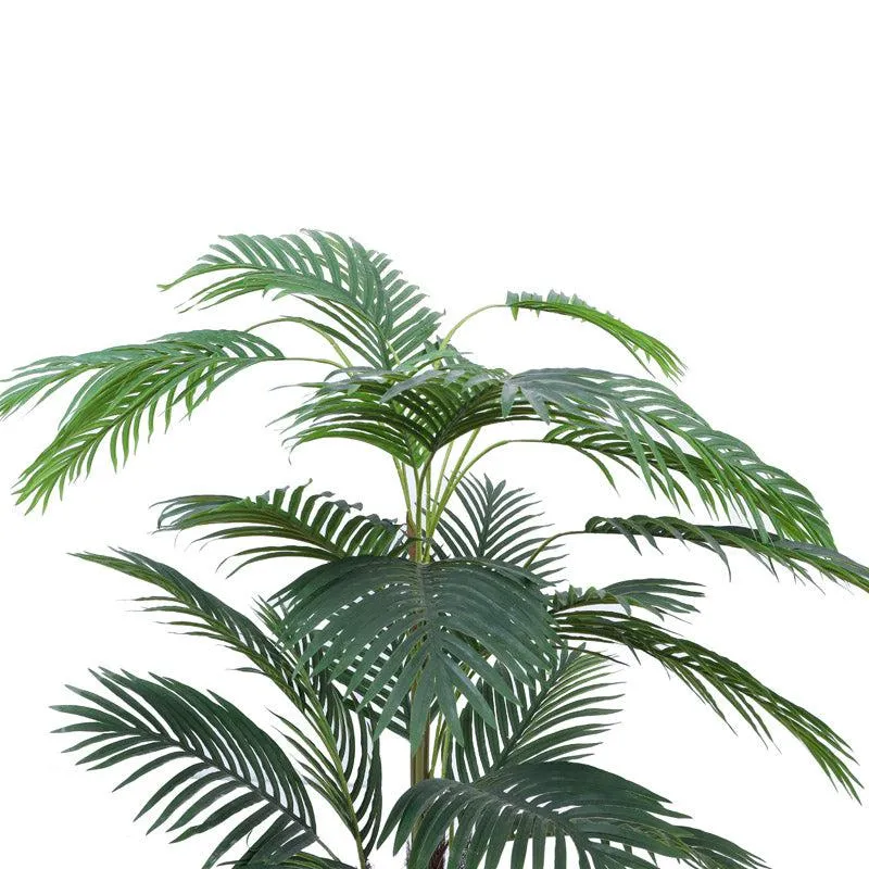 Artificial Realistic Areca Palm Plant With Black Plastic Pot - 4.3 Feet media 4
