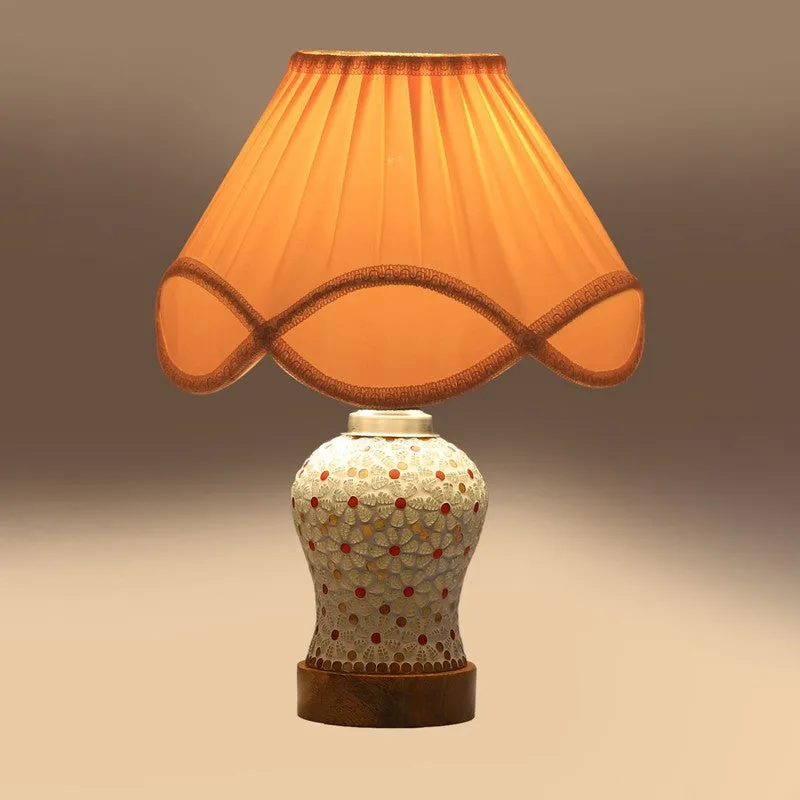 Baskex Arc Pleated Wooden Table Lamp - Multicolor media 7