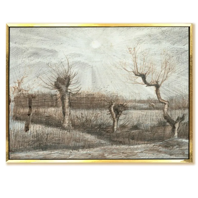 Bare Orchard Canvas Wall Painting With Frame media 3