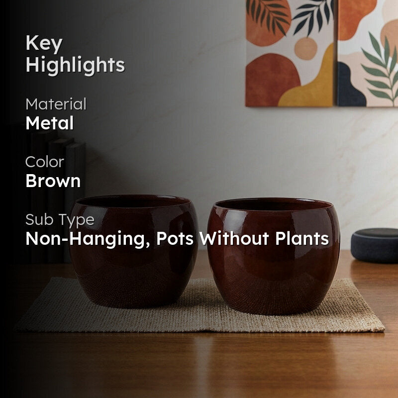 Marsha Miro Planter (Brown) - Set Of Two media 2