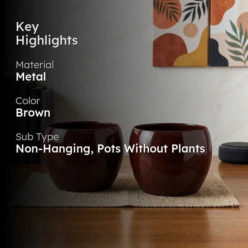 Marsha Miro Planter (Brown) - Set Of Two media 2