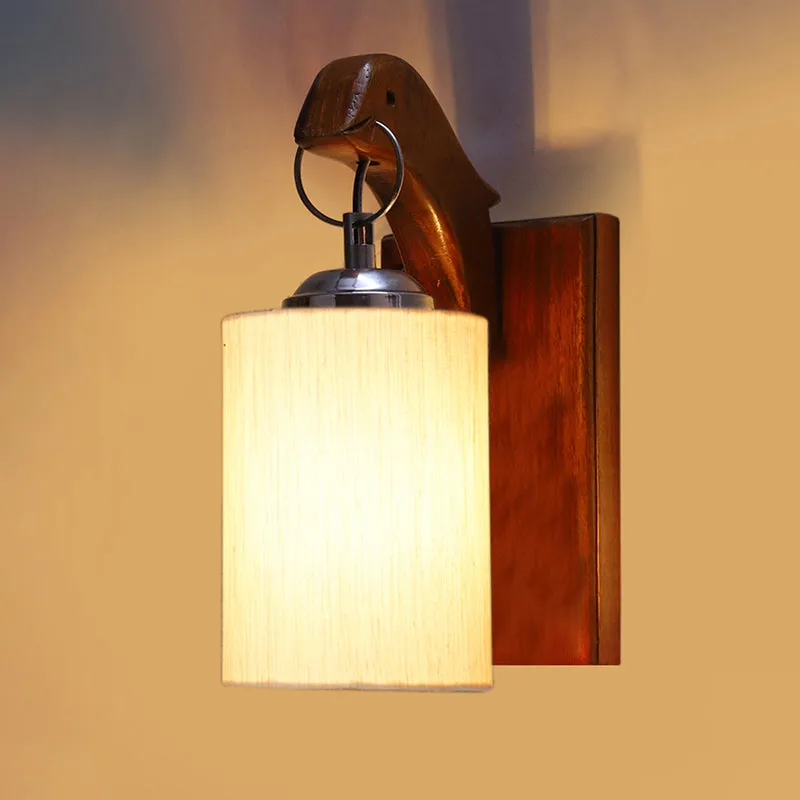 Estrella Wooden Wall Lamp - White media 5