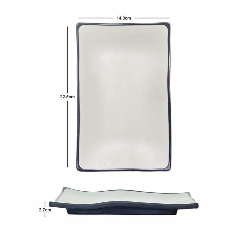 Servewell Tomoko Tashae Melamine Platter (White) - Set of Two media 4