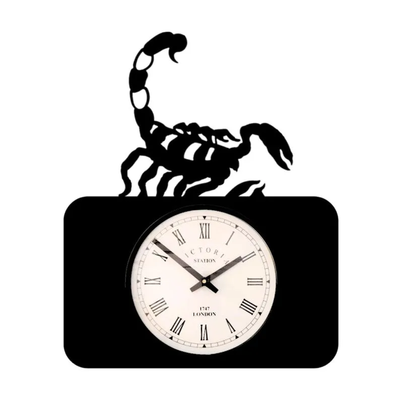 Scorpion Steel Analog Wall Clock - Black media 4