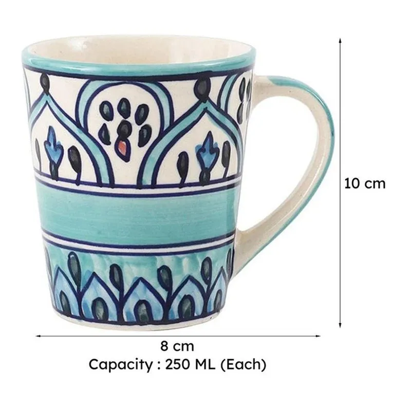 Medina Ceramic Tea Cup (250 mL Each) - Set of Six media 8