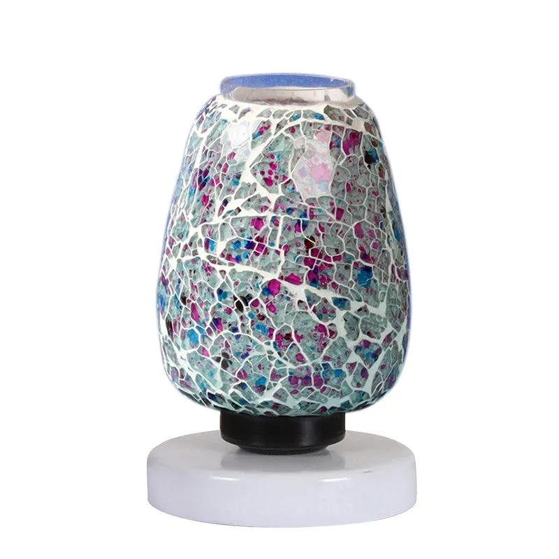 Crystalora Glass Table Lamp With Wooden Base - Multicolor media 5