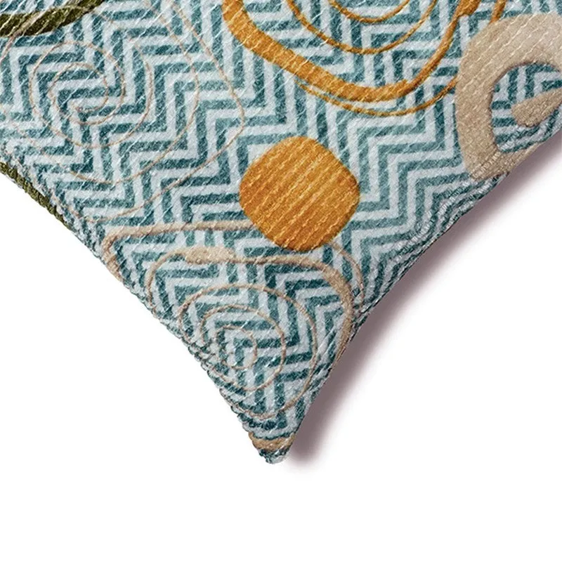 BlossomTrail Cushion Cover (Teal) - Set Of Three media 5