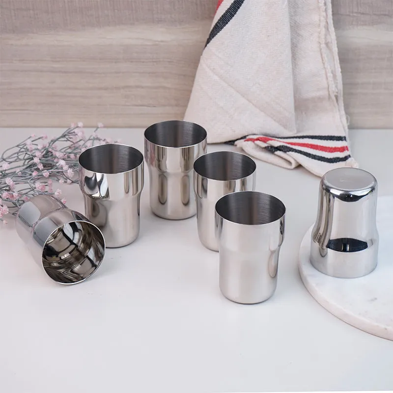 Jenvo Stainless Steel Tumbler (300 ML) - Set Of Six media 3