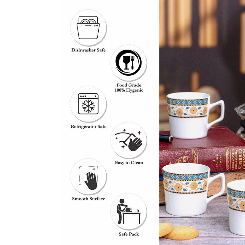 Sonaki Awa Floral Bone China Tea Cup (120 mL Each) - Set Of Six media 3