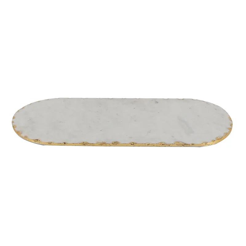 Oblixia Marble Serving Platter - White media 3