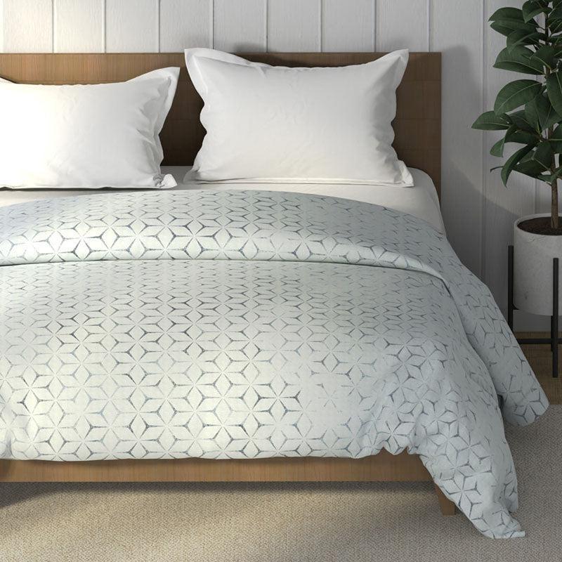 Nautica Fractal Comfort Geometric Cotton Comforter (Pastel Blue) - 150 TC/130 GSM media 3